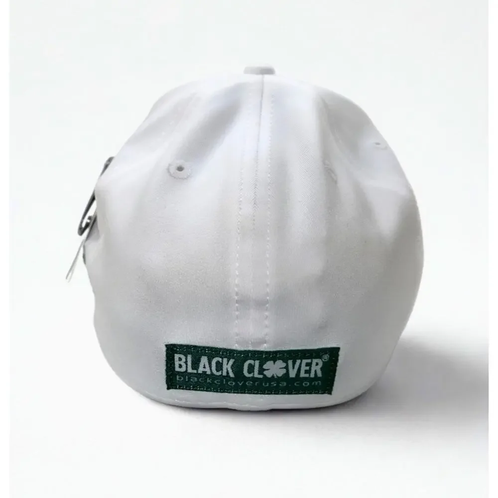 Black Clover Premium Clover 16 Flex Fit Hat White S/M Nick's Camp NWT Golf Cap